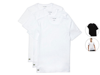 3x Lacoste Basic-T-Shirt | Rundhals- oder V-Ausschnitt