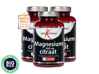 3x 150 Lucovitaal Magnesium Citraat Tabletten | 200 mg