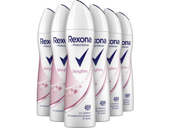 6x Rexona Ultra Dry Biorythm Deodorant