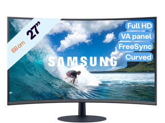 Samsung 27″ Curved Full HD Monitor | FreeSync | LC27T550FDRXEN