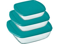 Pyrex C&S Schalenset Vierkant | 3-delig
