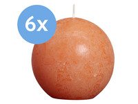 6x świeca Bolsius Rustiek Orange | Ø 8 cm