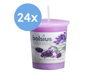 24x świeczka Bolsius Lavendel | 4,5 x 5,3 cm