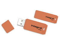 2x Integral 2.0 Neon USB Stick 128 GB Oranje