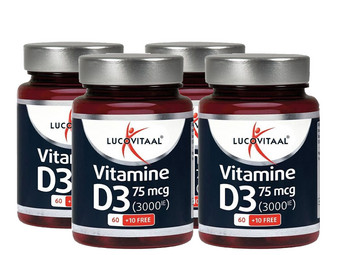 4x Lucovitaal Vitamine D3 Forte | 75 mcg | 280 stuks