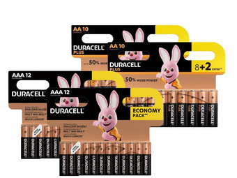 44x Duracell Plus Batterien | 20x AA + 24x AAA