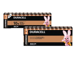 48x Duracell Batterij (24x AA + 24x AAA)