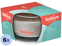6x Bolsius True Freshness Geurkaars 5 x 8 cm