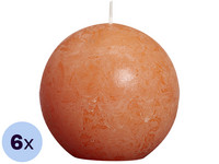 6x Bolsius rustikale Kerze Orange