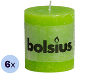 6x świeca Bolsius Rustiek Lime | Ø 6,8 x 8 cm