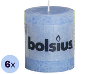 6x świeca Bolsius Jeans Blue | Ø 6,8 x 8 cm