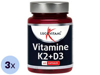 Lucovitaal Vitaminen K2 + D3 | 3x 60 Capsules