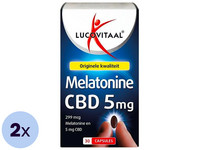 Lucovitaal Melatonine CBD 5 mg | 2x 30 Capsules