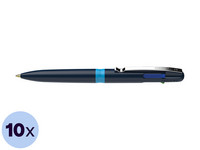 10x Schneider 4-farb. Kugelschreiber | Blau