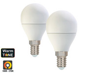 2x WarmTone LED-Glühbirne | Golf Ball | E14
