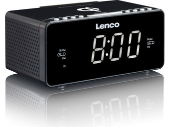 Lenco Wekkerradio | QI | USB Lader | 1,2" LED