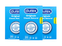 60 Durex Classic Natural Kondome