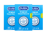 60x Durex Classic Natural Condoom