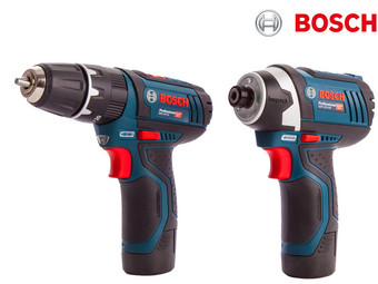 Bosch Blue 12V Impact Driver + Combi Drill