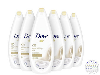 6x 750 ml Dove Douchecrème | Nourishing Silk of Deeply Nourishing