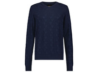 TwinLife Struktur Crew Herrenpullover | Blau