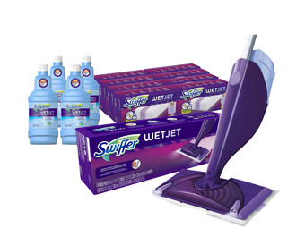 Zestaw do czyszczenia Swiffer WetJet + środek czyszczący i ściereczki