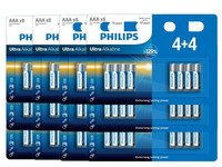 96x Philips Ultra Alkaline AAA