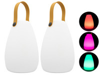 2x FlinQ Fiji kabellose RGB-Tischleuchte
