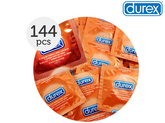 144 Durex Classic Natural Condooms