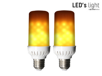 2x LED's Light LED-Lamp met Flikkerend Vlameffect - Best Offer Daily - iBOOD.com