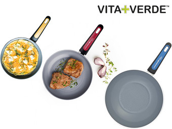 Vita Verde Focus 3D Frying pans (20 and 24 cm) & Wok (28 cm)