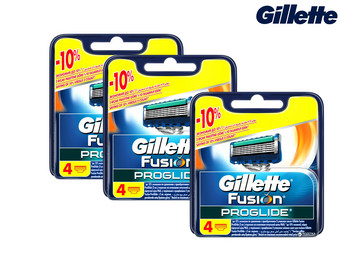 12x Gillette Fusion Proglide Mesjes (3 x 4 Stuks)