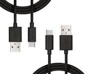 2x kabel Veho USB A – USB B (100 cm & 20 cm,)