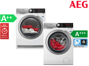 opgraven Gewond raken Ounce AEG Slimme Wasmachine en Warmtepompdroger | 8 kg - Internet's Best Online  Offer Daily - iBOOD.com