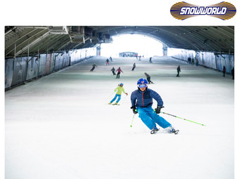 Snowworld Voucher 4 uur Skiën of Snowboarden met XXL Schnitzel Menu
