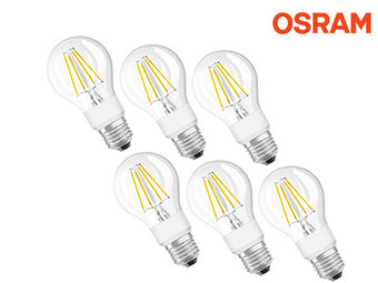 klei In de omgeving van Extreem belangrijk iBOOD.com - Internet's Best Online Offer Daily! » 6x Osram LED Glow Dim  Lamp| E27