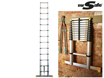 bedrag bouwer Bende Mr. Safe Telescopische Ladder | 4.6 m - Internet's Best Online Offer Daily  - iBOOD.com