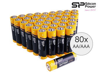 80 Alkalibatterien im Mehrfachpack | Wahlweise AA, AAA oder AA mit AAA
