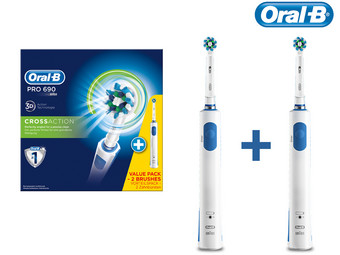 Jolly Postcode Verrast Oral-B Pro 690 CrossAction elektrische tandenborstel + 1 extra! -  Internet's Best Online Offer Daily - iBOOD.com