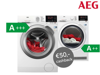 Moederland Dapperheid Evalueerbaar AEG Wasmachine (L6FBSPEED) & Warmtepompdroger (T8DB84GW) | 8kg | A++(+) -  Internet's Best Online Offer Daily - iBOOD.com