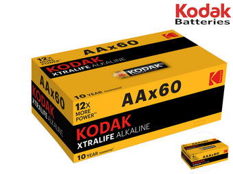 60x Kodak Xtralife Alkaline Batterij | AA of AAA