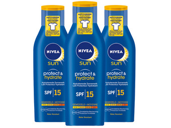 3x mleczko Nivea Sun Protect & Hydrate | SPF15