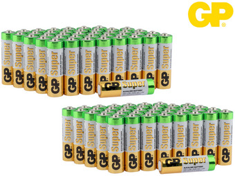 80x GP Alkaline Super Batterie | 1,5 V | AA