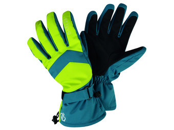 ski gloves green