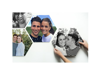 Gutschein für 6 Fotos im Hexagon-Format | 17 x 15 cm