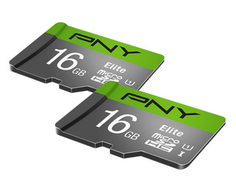 2x PNY Elite Micro SDHC Card | 16 GB