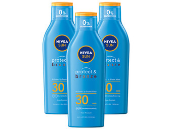 3x mleczko Nivea Sun Protect & Bronze | SPF30
