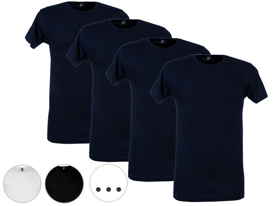 4x Alan Red Basic T-Shirt