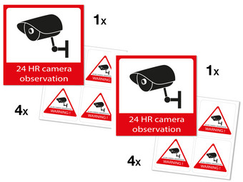 10x Alecto Camerabewaking Sticker