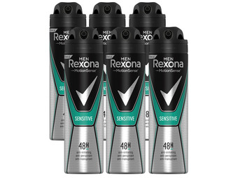 6x dezodorant Rexona Sensitive | 150 ml
